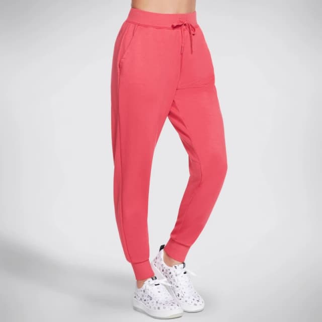Skechers Womens Closed Hem Fleece Joggers Red/Pink female 16 (XL)