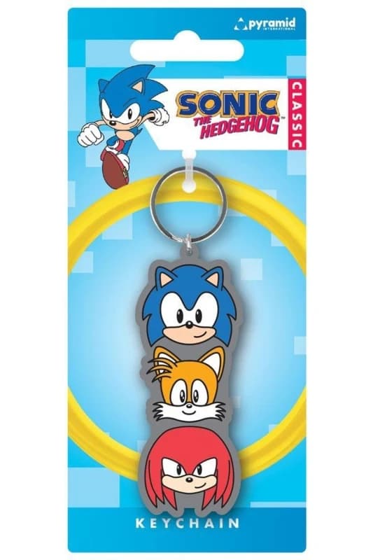 Sonic the Hedgehog Sonic the Hedgehog Trio Stack PVC Keyring in Pale Blue Pale Blue One Size Unisex 5063425777112