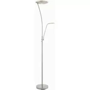 Loops - Mother & Child Lamp Satin Chrome & Frosted Plastic 18W LED & 6W led