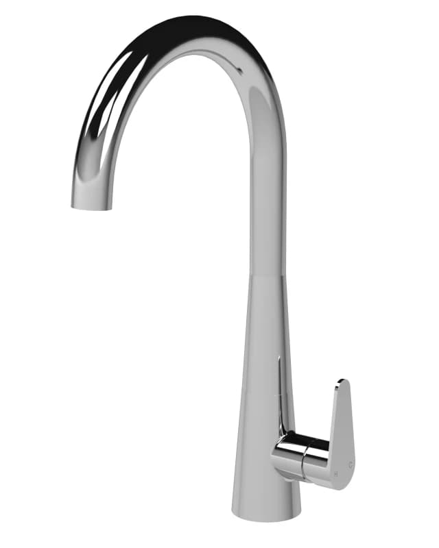 Balterley Kitchen Mono Mixer Tap with 1 Lever Handle Chrome 398mm Silver