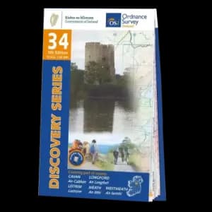 Map of County Cavan,Longford, Leitrim, Meath and Westmeath: OSI Discovery 34