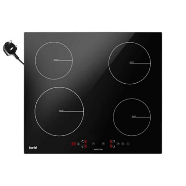 Baridi 60Cm 4 Zone Induction Hob, 9 Power Settings, Touch Control 2800W - DH177, Black DH177