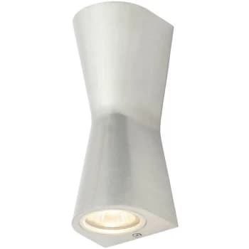 Up and Down Wall Light SKYE Polished Aluminium down light Outdoor Lights Exterior Additional Security Lighting Effect Front Door LED - Zinc