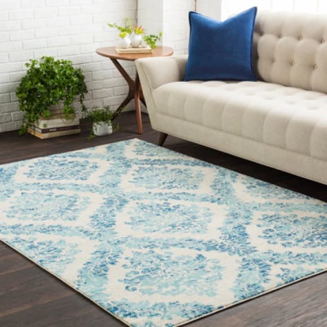 Livabliss Vintage Oriental Boho Teal Malti Area Rug 200 X 275cm - Easy Care, Non Shedding, Ideal For Living Room & Bedroom