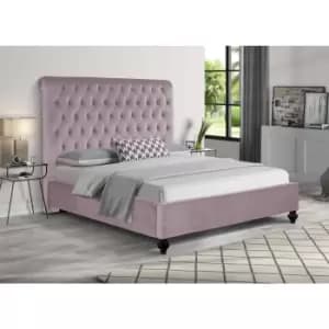 Fiona Bed Single Plush Velvet Pink