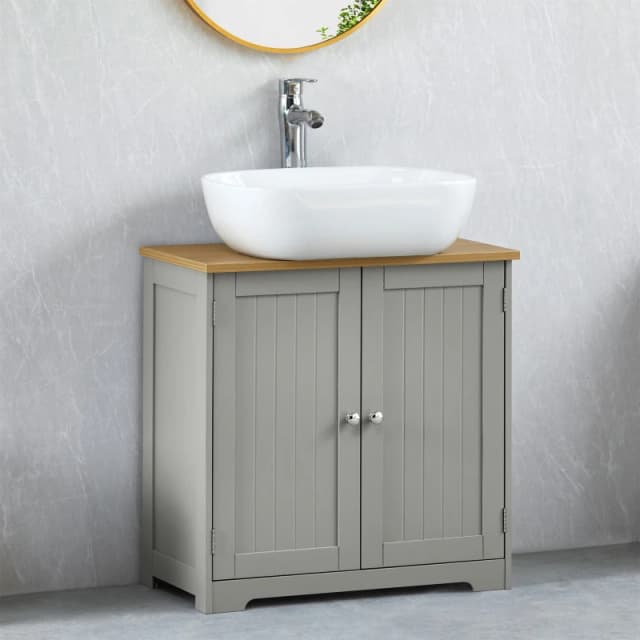 Lassic Bath Vida Priano 2 Door Under Sink Cabinet Grey unisex 2 Door