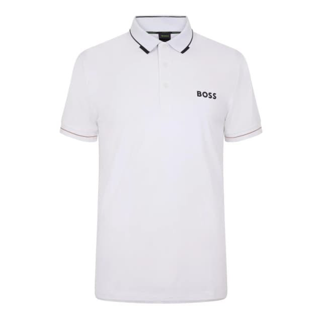 Boss Mens Paul Pro Performance Short Sleeve Polo Shirt Natural 104 male M