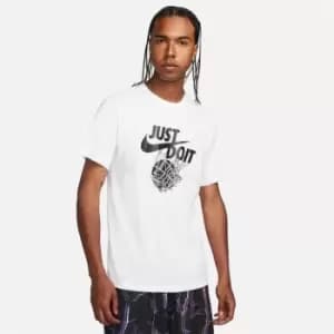 Nike Dri-FIT Mens Just Do It Basketball T-Shirt - White