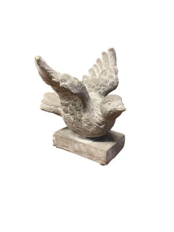Decorative Bird Ornament - Resin - L12 x W12 x H13cm - Grey MinsterStylishLivingLtd619