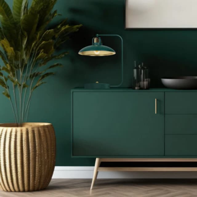 Milagro Felix Designer Table Lamp Hand Made Green And Gold Green unisex