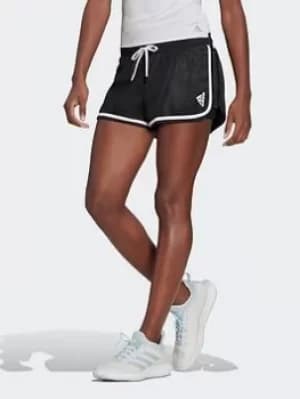 adidas Club Tennis Shorts, Black/White, Size 2Xs, Women