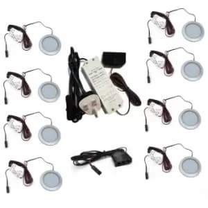 Orbit xl - Bright LED Light Under Cabinet Shelf Cupboard Set - Light Colour Natural - Lights 8