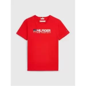 Tommy Hilfiger U Tommy Logo Tee S/S - Red
