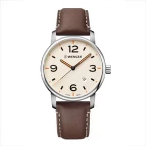 Wenger Urban Metropolitan Brown Leather Strap Watch