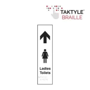 Ladies Toilets Arrow Up - Taktyle (75 x 300mm)
