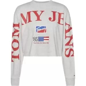 Tommy Jeans Sport Cropped T-Shirt - Grey
