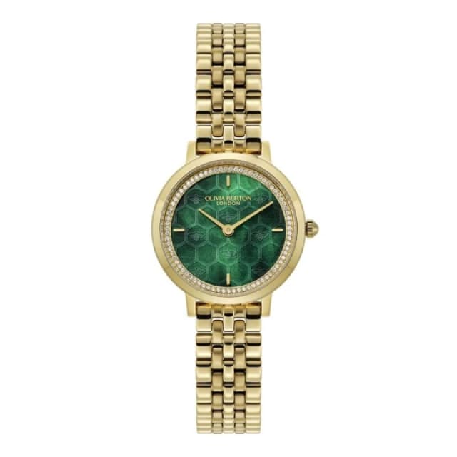 Olivia Burton 24000266 Honeycomb Ultra-Slim (28mm) Green Watch