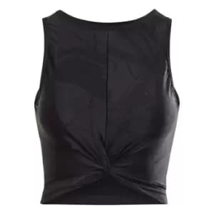 Reebok Shiny Yoga Scribble Crop Tank Top Womens - Black