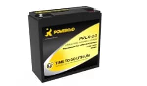 PRLR-20 Poweroad LiFePO4 Lithium Ion Car Battery 12V 20ah Cylindrical Cell Type