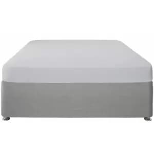 Serene Plain Dye Collection Easy Care Extra Deep Fitted Sheet, Silver, King