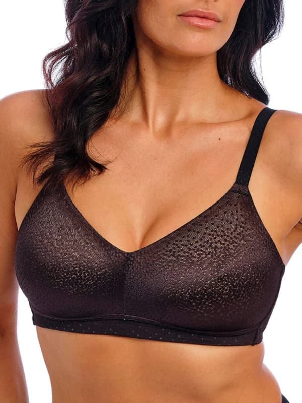 Wacoal Womens Back Appeal Wire Free Bra in Black Size: 34D Black Female 34D