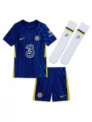 Nike Chelsea Little Kids 21/22 Home Kit, Blue, Size M