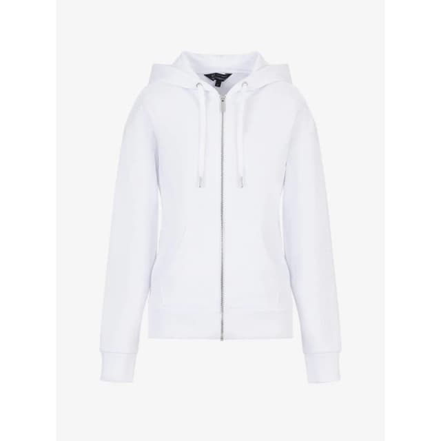 Armani Exchange Full-Zip Hoodie Crew Sweaters XS White 29839501310