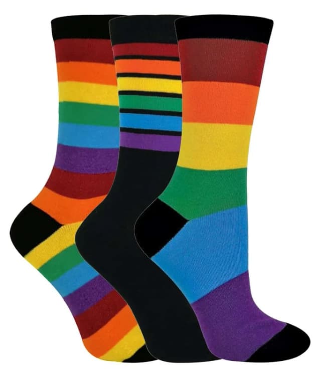 sock snob 3 Pairs Ladies Rainbow Socks - 4-7 UK / Rainbow