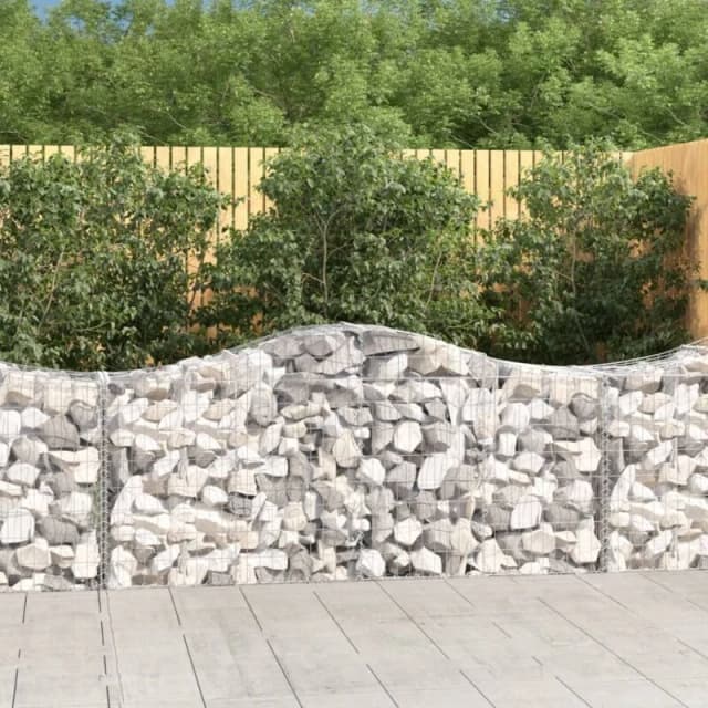 VIDAXL Arched Gabion Baskets 25 pcs 200x50x80/100cm Galvanised Iron vidaXL 3145635