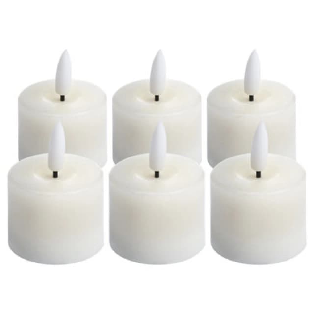 Luxe Collection Set Of 6 Natural Glow LED Tealight Candles
