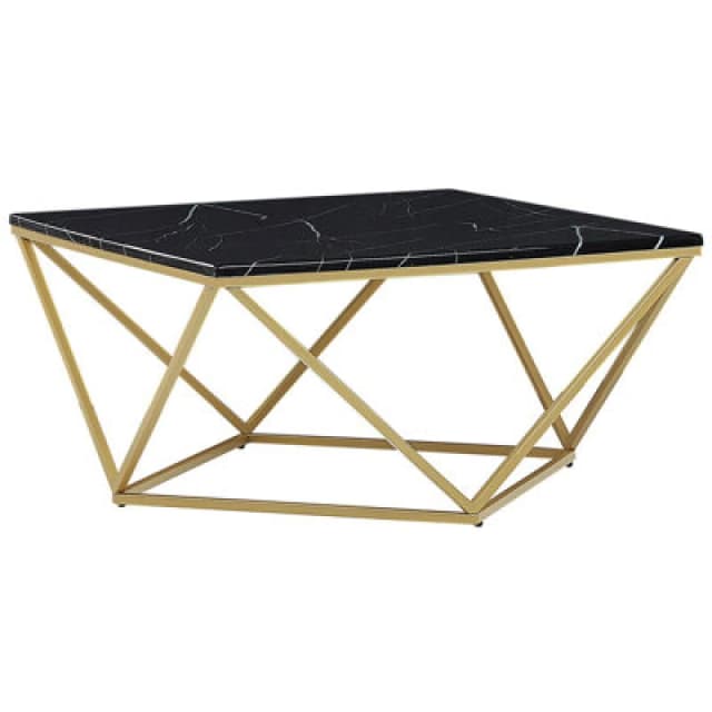 Beliani Coffee Table Malibu Black Marble