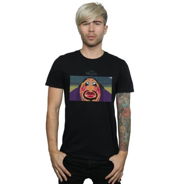 Disney Men Mulan The Matchmaker T-Shirt in Black Size: Small Black S Male 5059308906274