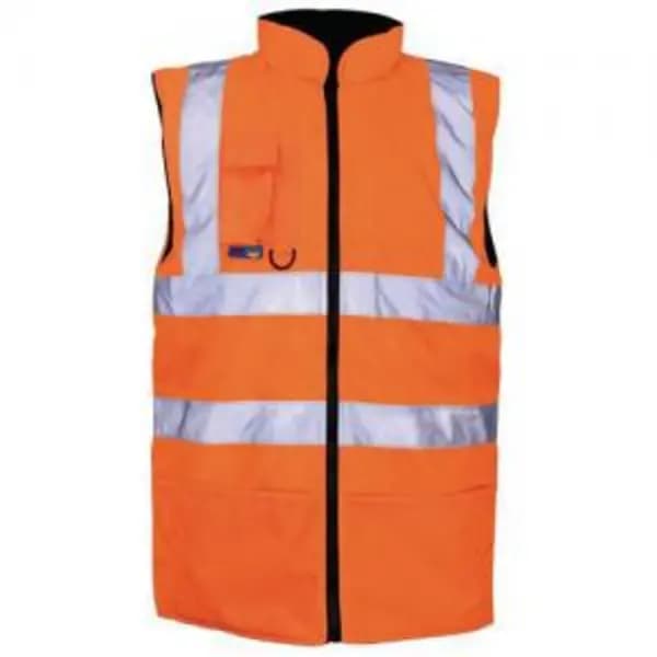 ESE Direct Hi-Vis Orange Unisex Reversible Body Warmer - Size 3x Extra Large 404752 Hi Vis Clothing