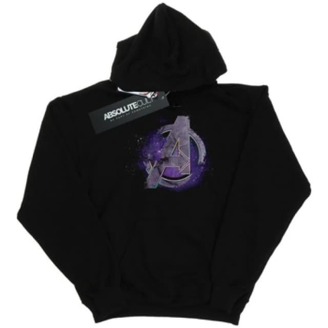 Marvel Avengers Endgame Space Logo Hoodie Black male