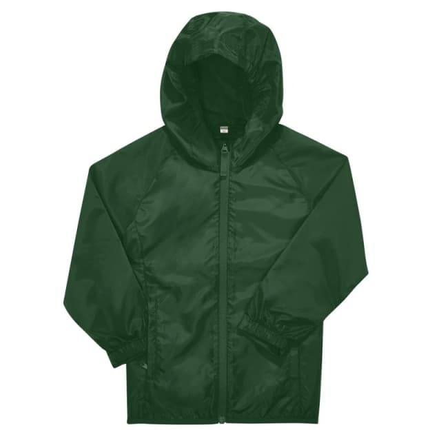 B&C Reset Windbreaker in Bottle Green Size: 12-13 Years Bottle Green Unisex 12-13 Years