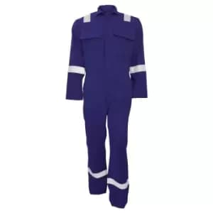 Portwest Bizweld Iona Flame Resistant Work Overall/Coverall (M/R) (Navy)