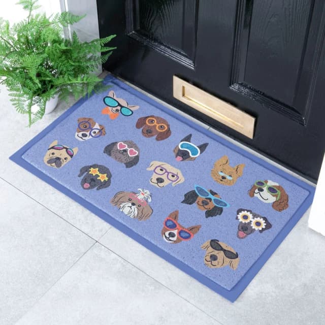 Native Natural Dogs With Glasses Doormat (70 X 40Cm)