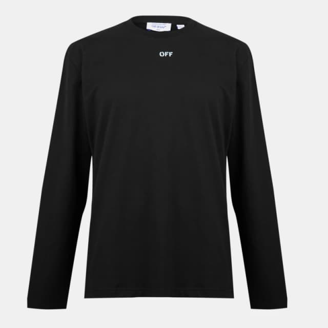 Off White Mens Arrow Skate Long Sleeve T-Shirt Black/Aqua male XS