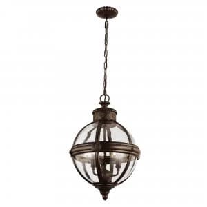 3 Light Ceiling Chandelier Pendant Light British Bronze, E14