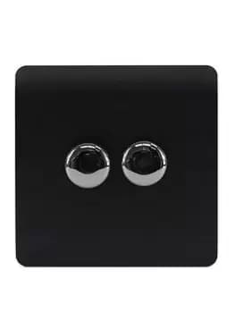 Trendiswitch 2G LED Dimmer Matt Black