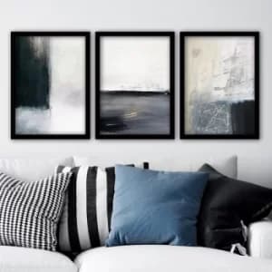 3SC59 Multicolor Decorative Framed Painting (3 Pieces)