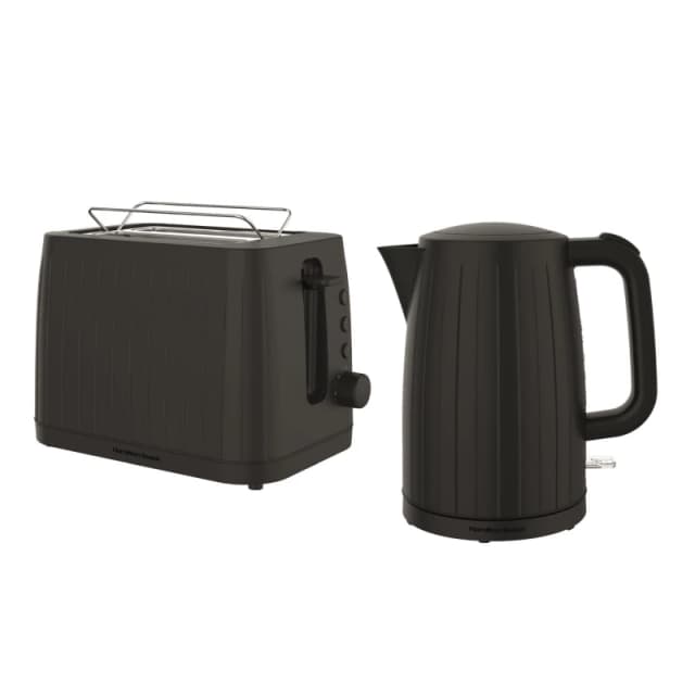 Hamilton Beach Stealth Kettle & Toaster Set Black Unisex