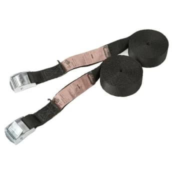 Jumbo - Tie Down C/W Cam Buckle Black 8FT (250CM) 2-Pk