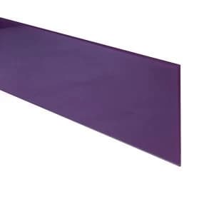 6mm Splashwall Violet Bevelled Glass Upstand (L)0.9m