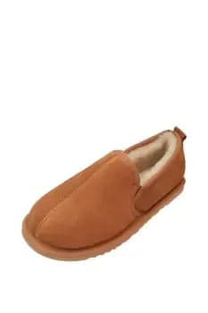 Sheepskin Lined Hard Sole Slippers