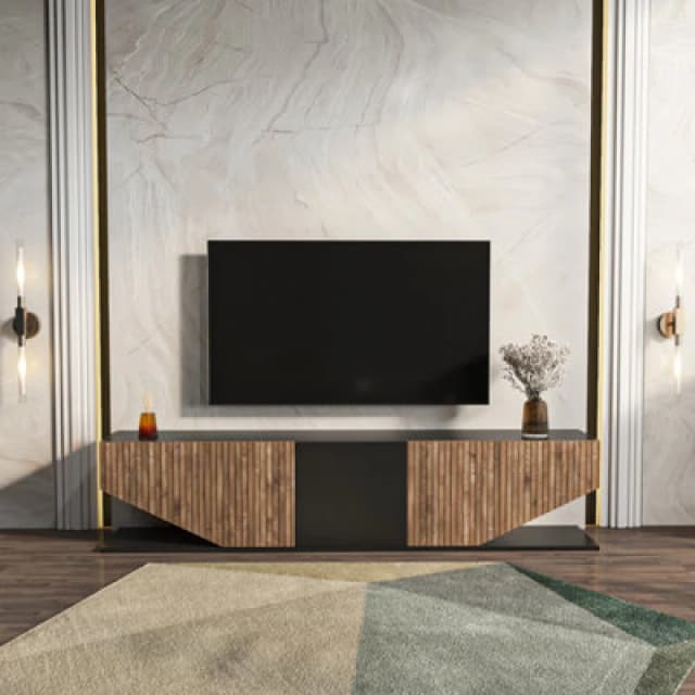 Decorotika Pearl TV Stand TV Unit for TVs up to 71" in Terracotta Terracotta Unisex