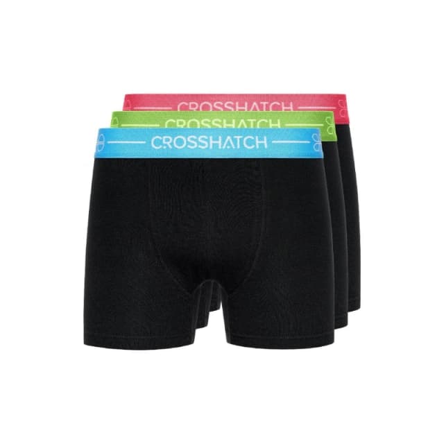 Crosshatch Crosshatch Men Astral Bright Boxers 3pk in Black Size: Small Black S Male 5059294564472