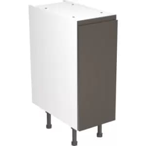 Kitchen Kit Flatpack J-Pull Kitchen Cabinet Base Unit Super Gloss 300mm in Graphite MFC