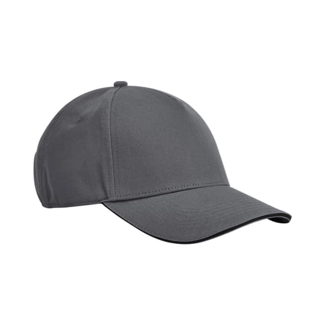 Beechfield Beechfield Men Classic Cotton Sandwich Peak Cap in Grey Grey One Size Male 5063527237262