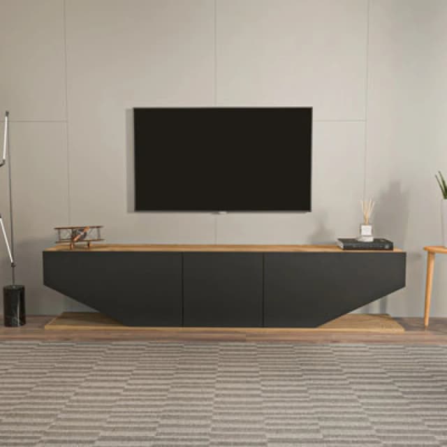 Decorotika Pearl TV Stand TV Unit for TVs up to 71" Light Brown
